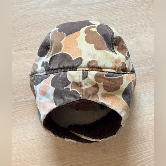 RARE Vintage Columbia Gore-Tex Camo Winter Hat Sherpa Lined Ear Flaps USA L/XL - Picture 4 of 8